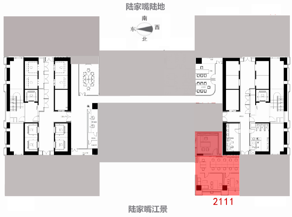 上海銀行大廈寫字樓出租，精裝修，月租金45000元/月